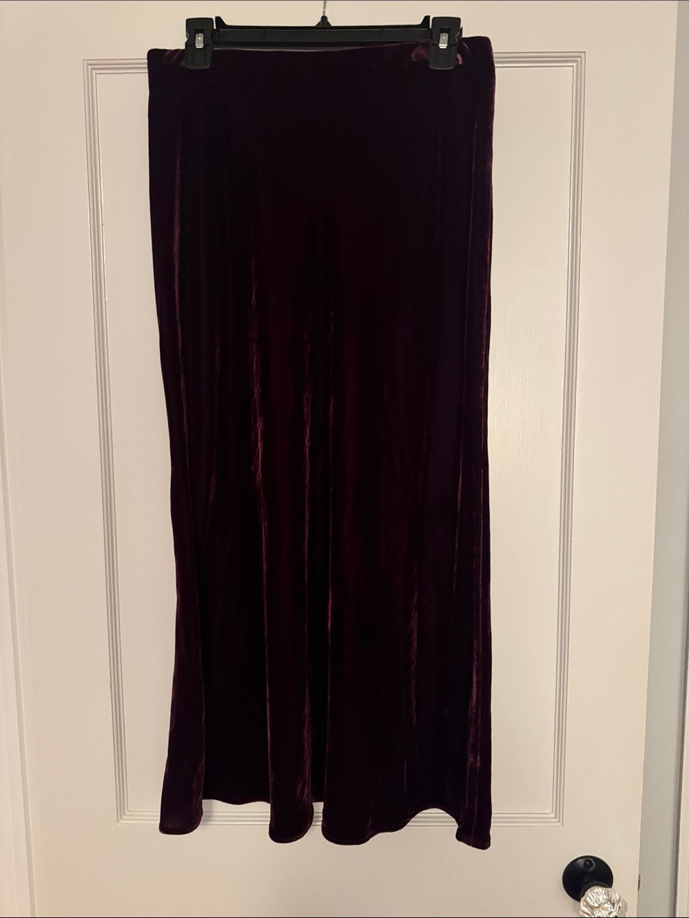 Banana Republic Velvet Maxi Skirt - Burgundy